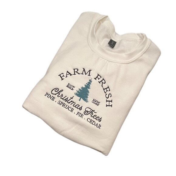 Farm Fresh Christmas Embroidered Sweatshirt - Picture 3 of 4